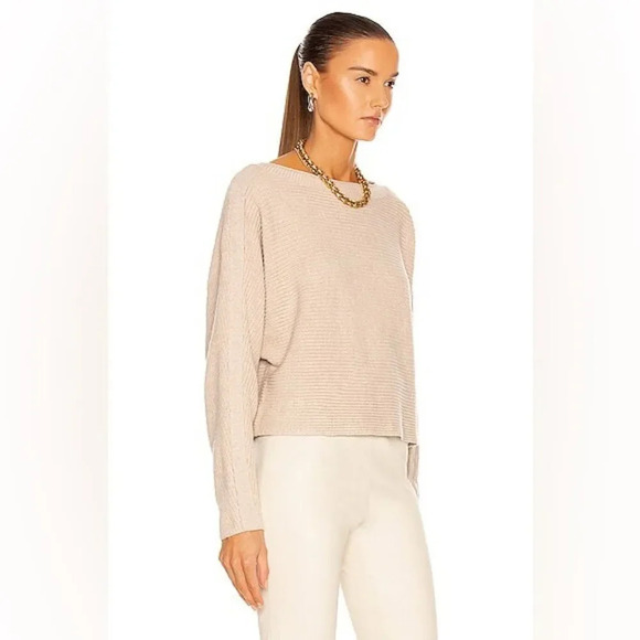Le Ore Lodi Ribbed Sweater Size S Cropped Almond - Picture 10 of 11